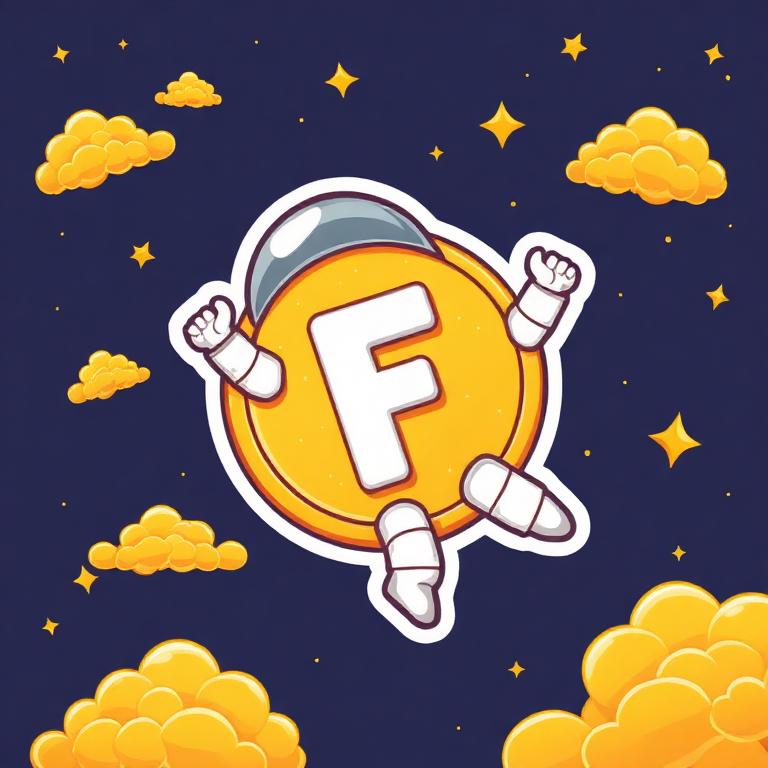 Astronaut Fartecoin floating in space