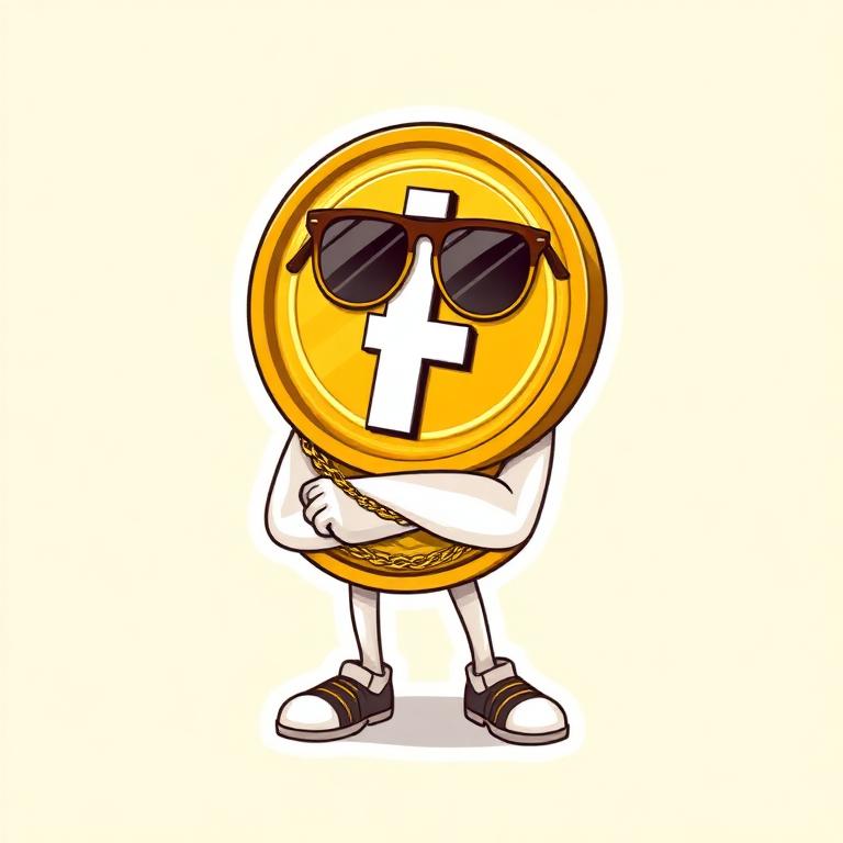 Fartecoin with shades and a gold chain