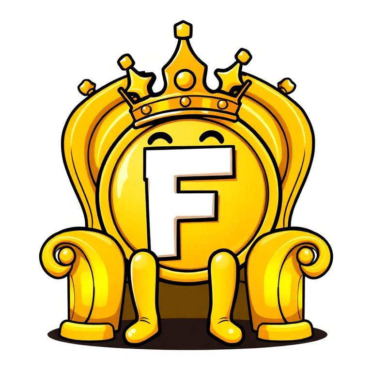 King Fartecoin on a golden throne