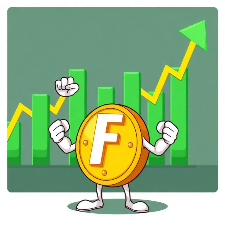 Fartecoin flexing in front of a pumping chart